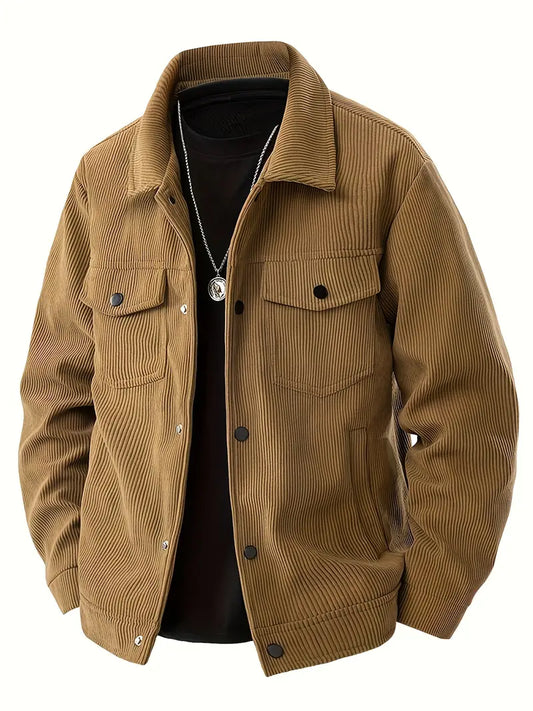 IronGrain Men’s Corduroy Cargo Jacket