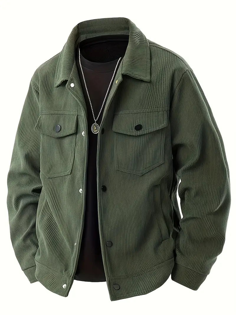 IronGrain Men’s Corduroy Cargo Jacket